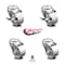 Service Caster 3 Inch Semi Steel Wheel Swivel Bolt Hole Caster Set with 2 Brake SCC-BH20S315-SSR-2-TLB-2 - alternate 5
